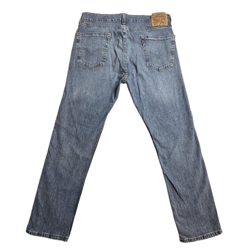 Levis 505 Straight Jeans Mens 34x30‎ (32x28) Medium Wash Blue Denim Stretch